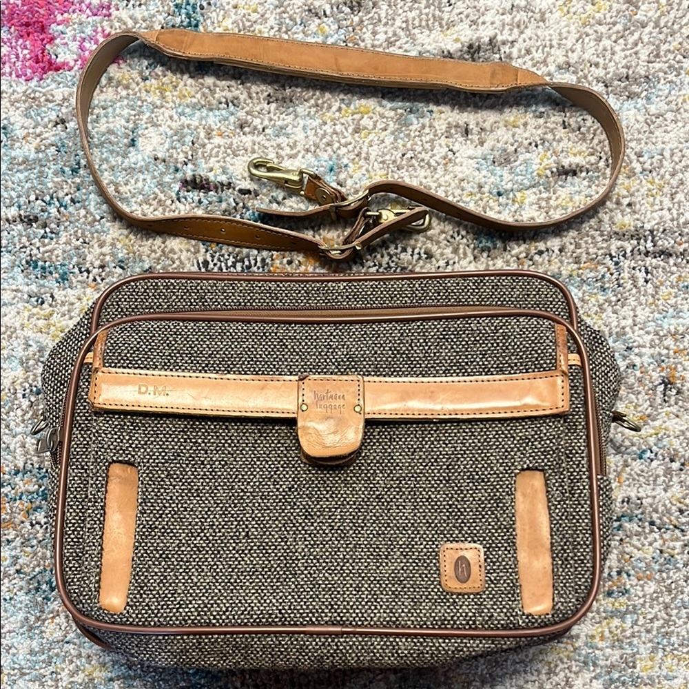 Hartmann Luggage leather tweet vintage Men's Bag